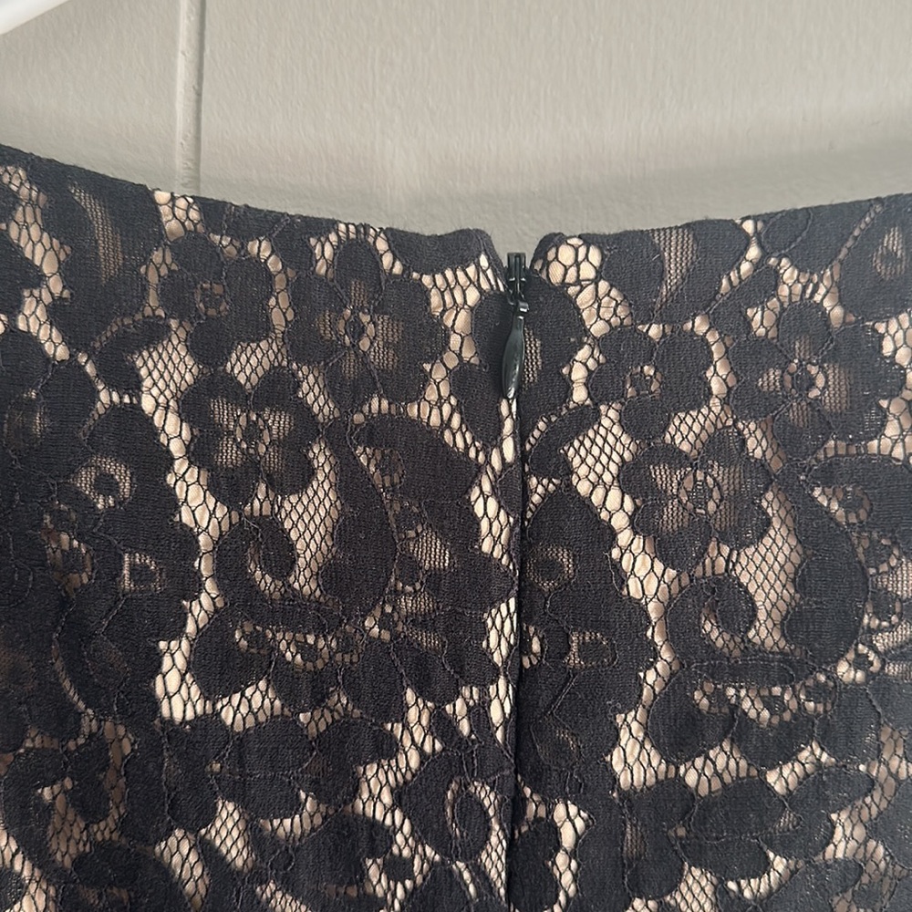Eliza J Black nCream eyelash lace cocktail dress. - Picture 12 of 12
